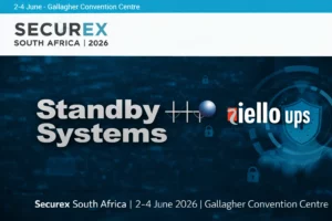 Standby Systems industrial UPS systems and Riello UPS power protection solutions at Securex South Africa 2026 Johannesburg.